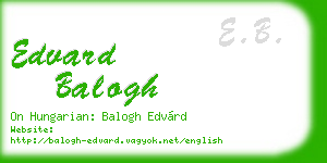 edvard balogh business card